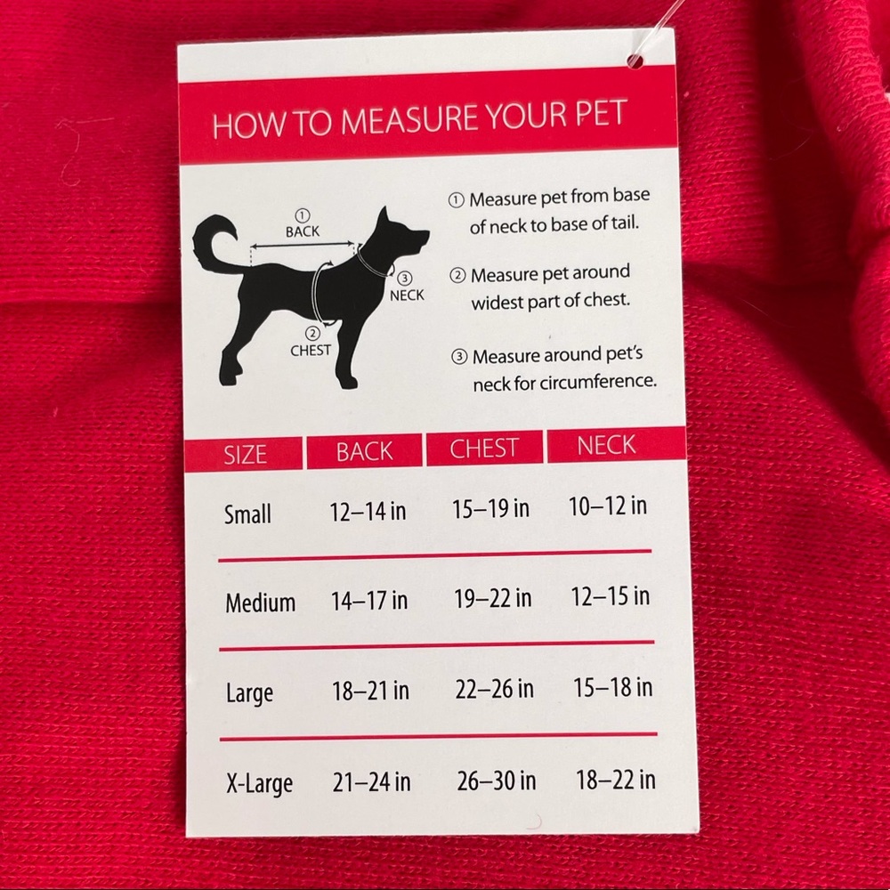 SimplyDog Naughty is the New Nice Hooded Dog Sweatshirt, Red, Medium, Large - Picture 3 of 5